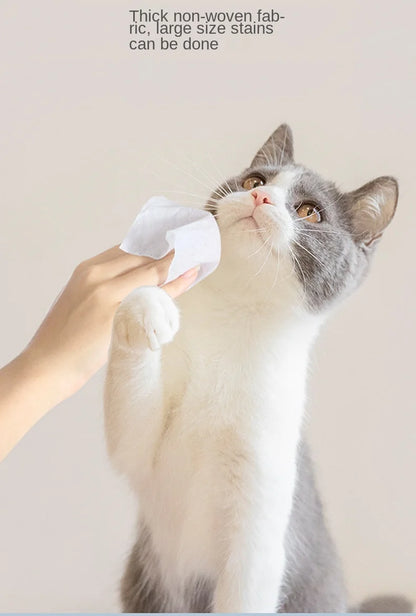 80Pcs Pet Wipes for Teeth, Eyes, Ears, Paws & Hygiene