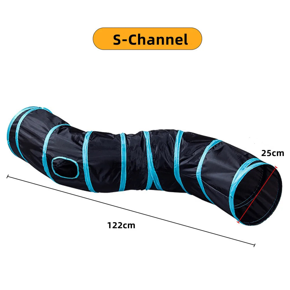 Cat Tunnel Pet Supplies Cat S T Pass Play Tunnel Foldable Cat Tunnel Cat Toy Breathable Drill Barrel for Indoor loud paper