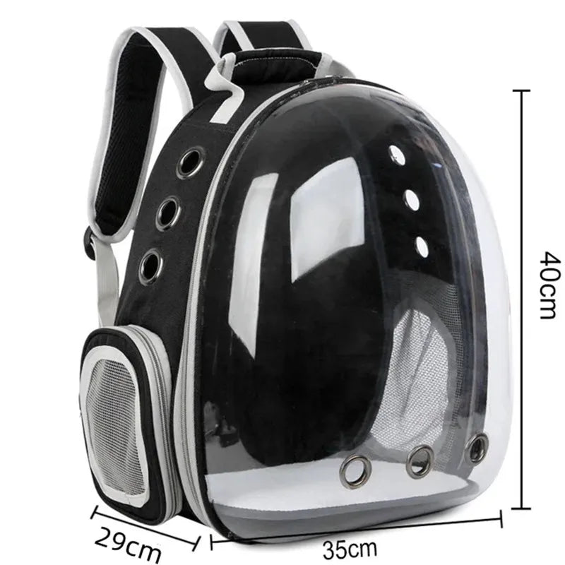 1Pcs Cat Bag Breathable Portable Pet Carrier Bag Outdoor Travel Backpack for Cat and Dog Transparent Pet Backpack Space Capsule