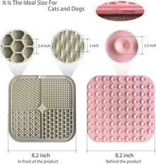Poursweet 犬用舐めマット 吸​​盤付き スローフィーダー ペットの不安解消 猫の食事、ヨーグルト、ピーナッツバターのトレーニングに