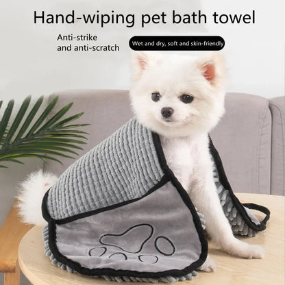 Super Absorbent Pet Bath Towel for Dogs & Cats – Quick Dry