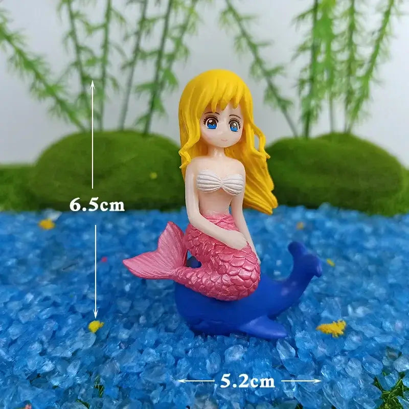 Pretty Mermaid Figurines for Aquarium Kawaii Artificial Mermaid Ornaments Fish Tank Handicrafts Desk Aquarium Decoration