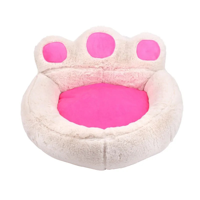 Winter Warm Kennel Pet Bear Paw Shape Nest Teddy Kennel Removable and Washable Pet Bed for Cats Dogs Pet Supplies Accessories