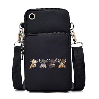 2024 Zipper Small Crossbody Bags Cartoon Anime Cat Women's Shoulder Purses and Handbags Girls Fashion Animal Mobile Phone Bag