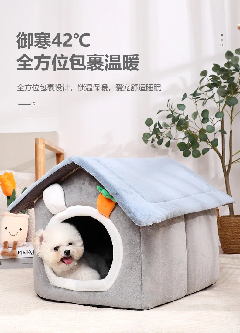 可折疊保暖狗屋沙發床，適合小型至大型寵物