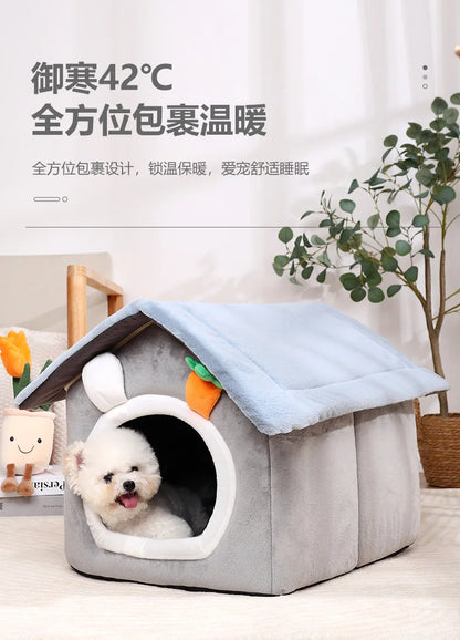 可折疊保暖狗屋沙發床，適合小型至大型寵物