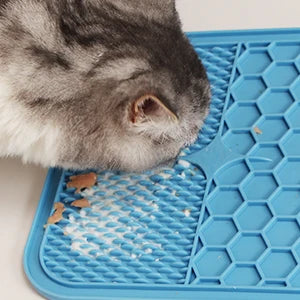 Poursweet 犬用舐めマット 吸​​盤付き スローフィーダー ペットの不安解消 猫の食事、ヨーグルト、ピーナッツバターのトレーニングに