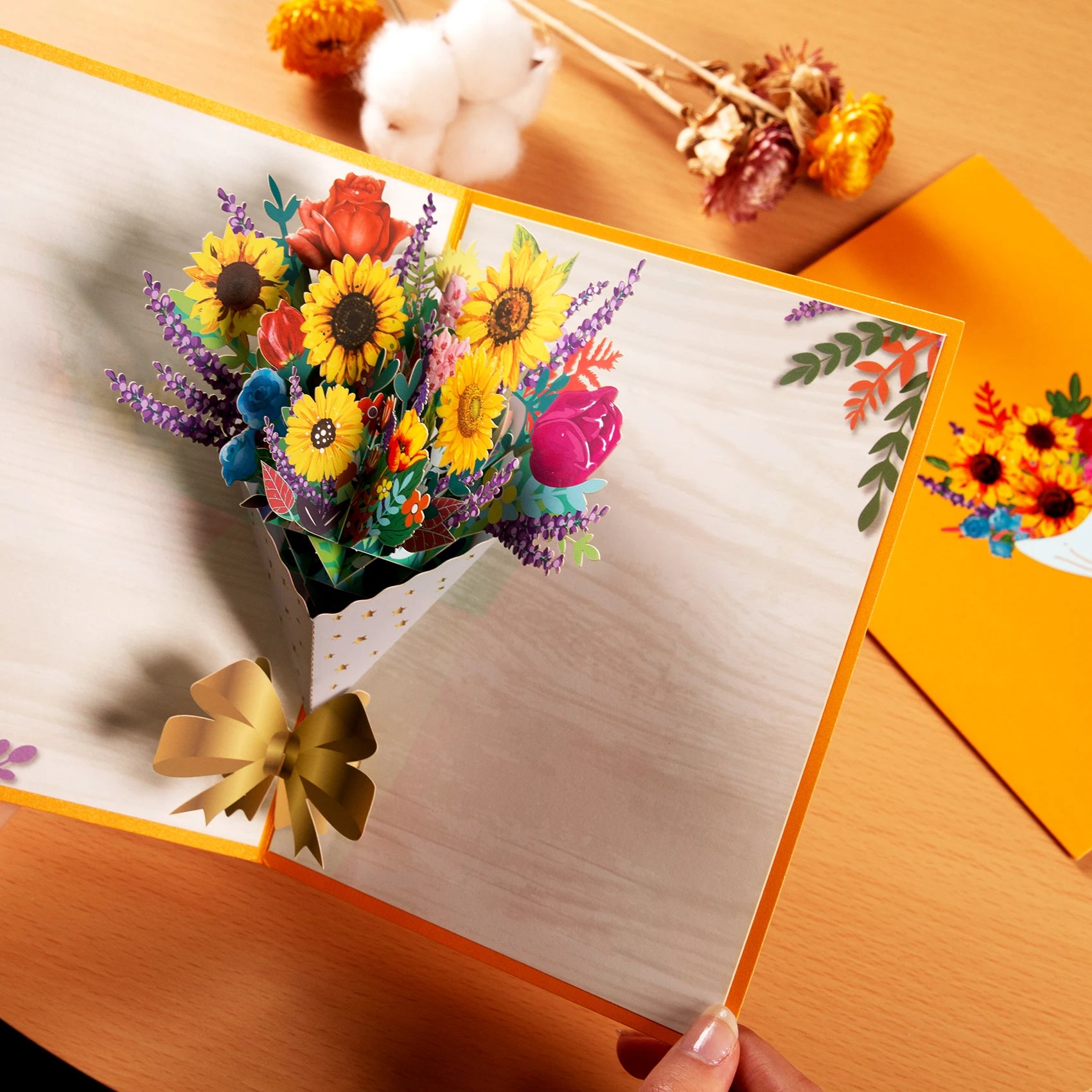 Pop-Up Flower Card Flora 3D Greeting Card for Birthday and Festivals