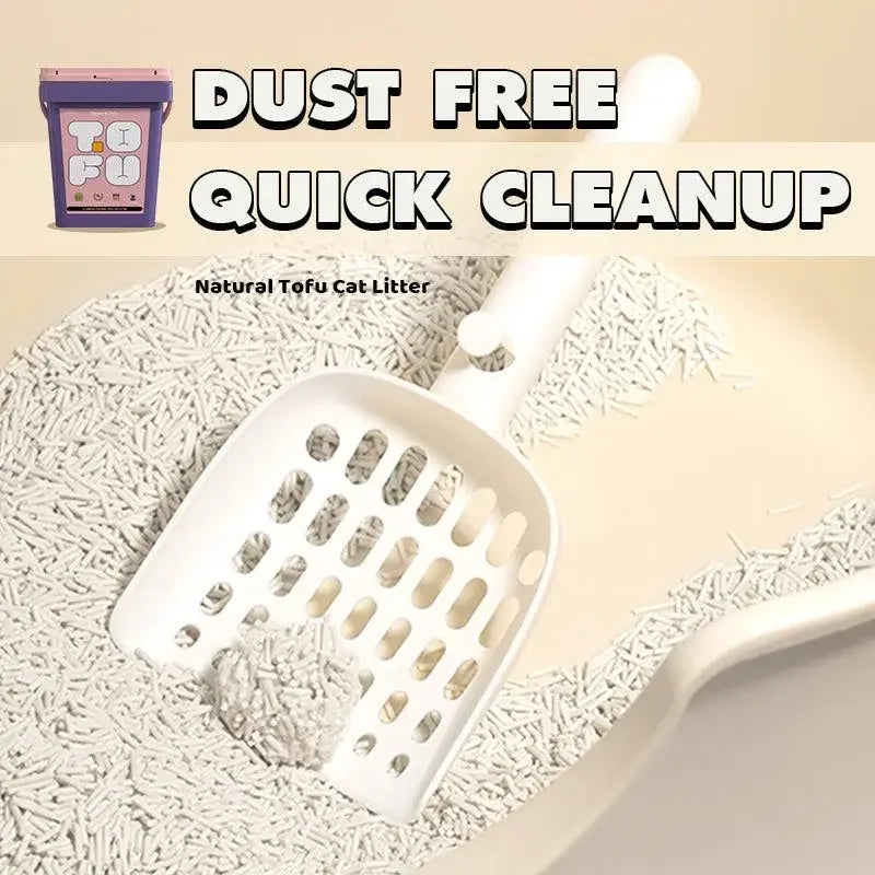 Tofu Cat Litter, Clumping, Flushable, Dust-Free, Odor Control, Low tracking, Not Suitable for Automatic Litter Boxes