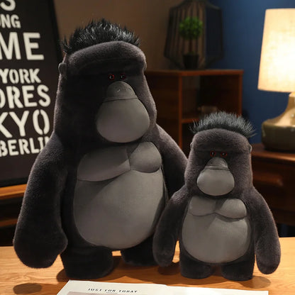 38cm  King Kong Plush Toys Black Ugly Gorilla Doll Movie Character Christmas Birthday Gift Zoo Souvenir