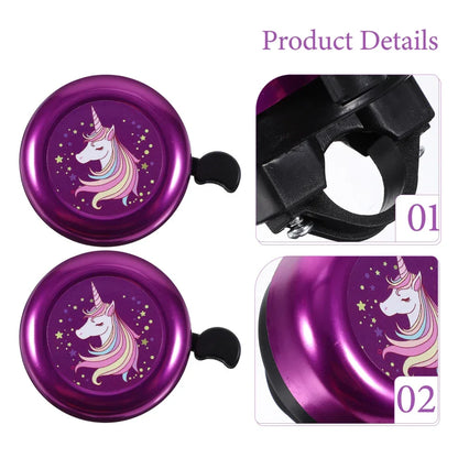 Clear Handlebar Bell Kids Bike Cartoon Bell Loud Warning Alarm Clear Sound Kid Bike Ring Bell Safety Cycling Accessories