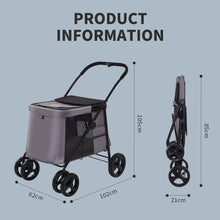 China Wholesale Outdoor retractable pet stroller cart open pet wagon stroller for travel