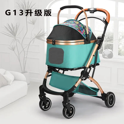 Foldable Lightweight Pet Cart for Cats & Small Dogs