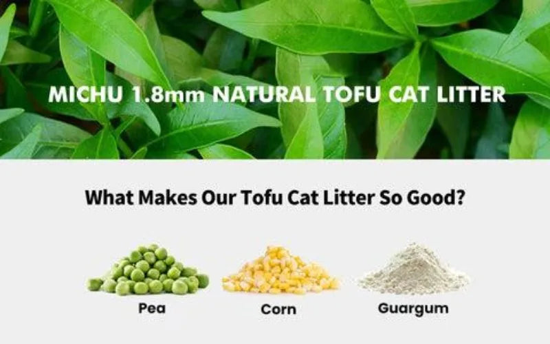 Michu Natural Clumping Tofu Cat Litter  5.5lb/88oz