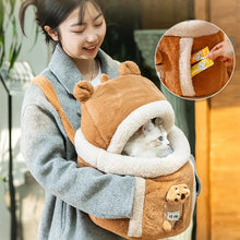 Kangaroo Carring Bag for Dogs Plush Keep warm bag Puppy Bicycle Moving Backpack  Pet Anti-escape Carrier Large Cat transporting