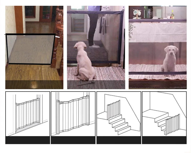 Pet Dog Fence Indoor Portable Dog Gate Pet Separation Guard Protection Net Dogs Baby Safety Fence Pet Accessories