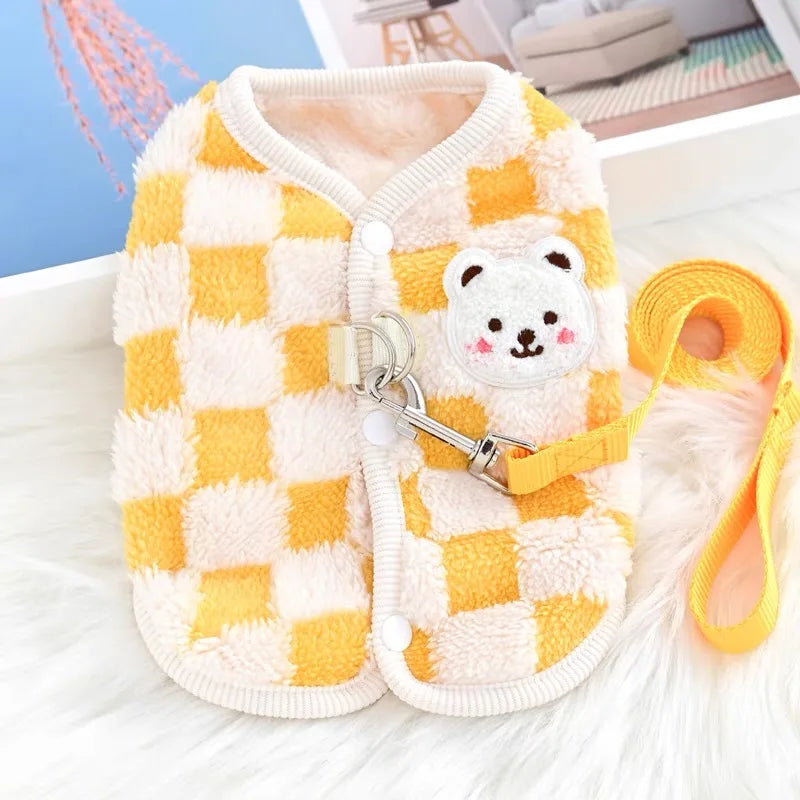 Winter Warm Hairless Cat Clothes for Cats Gotas Cute Pet Cardigan Sweater with Buckle Sphynx Kedi Vest mascotas Costume Clothing