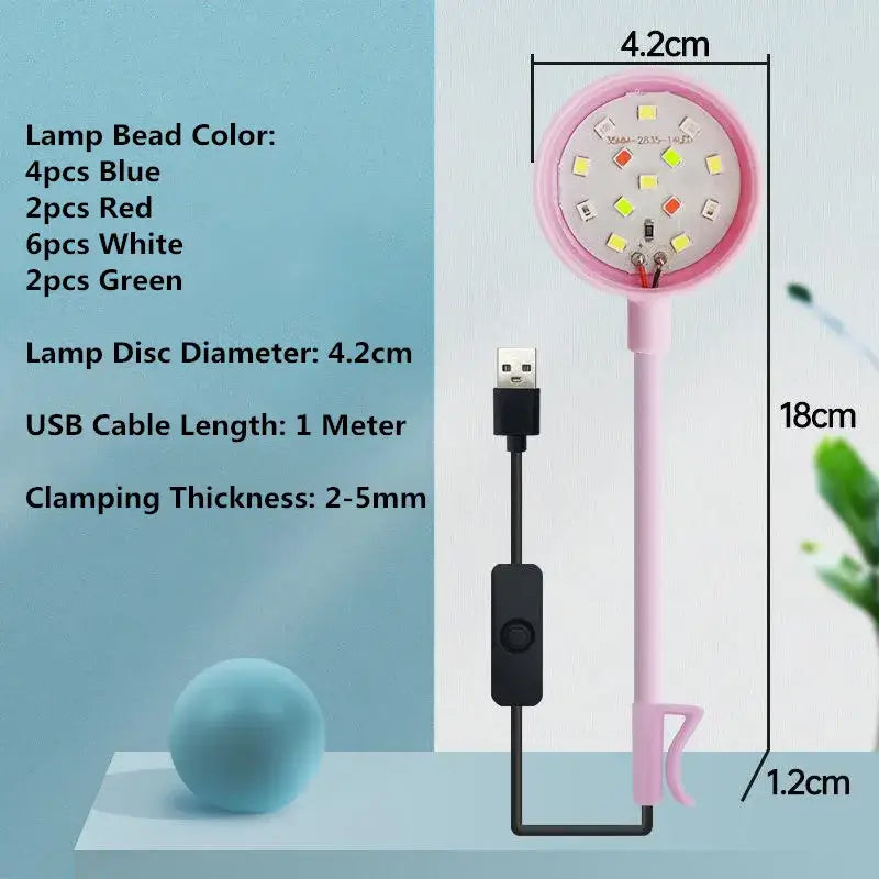 3W 5V USB 水族燈 LED 防水魚缸照明水下魚燈水族箱裝飾植物燈迷你魚缸燈