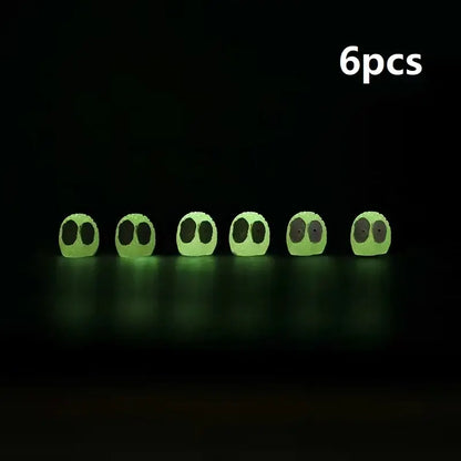 Aquarium Ornaments Luminous Ornament In Dark Alien Fish Decor Miniature Luminous Ghost Kit For Landscape Aquarium Accessories