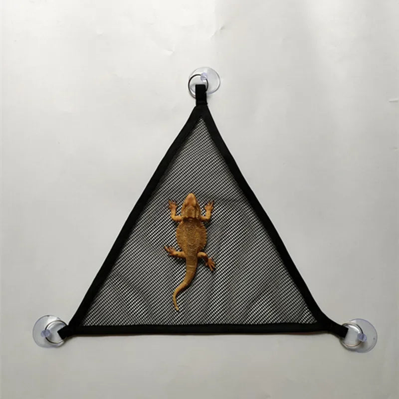 1pc Bearded Dragon Hammock Lizard Lounger Ladder Hanging Bed Accessories Reptile Habitat Terrarium Decoration