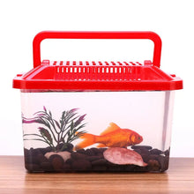 便攜式透明餵食水族箱寵物用品金魚缸烏龜缸倉鼠箱
