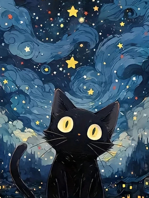 5D DIY full diamond painting star cat animal landscape art mosaic production hand-paste healing home decoration painting