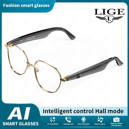 Smart Glasses Camera Remote Shoot Bluetooth Call Music Stereo Mic Men Touch Sunglasses AI Voice Assistant For Android IOS Phone