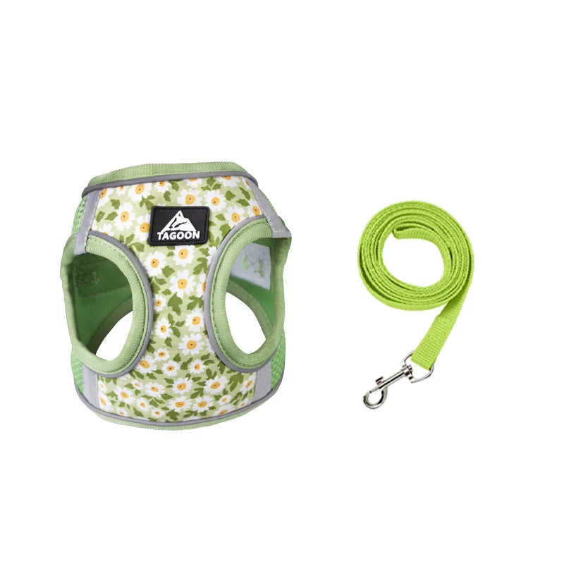 Nylon Mesh Cat Harness And Leash Breathable Kitten Cats Harnesses Small Dog Puppy Harness For French Bulldog Chihuahua Pug