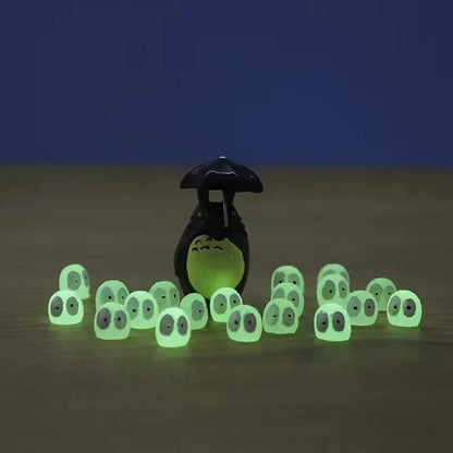 Aquarium Ornaments Luminous Ornament In Dark Alien Fish Decor Miniature Luminous Ghost Kit For Landscape Aquarium Accessories