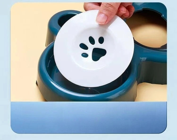 Pet Automatic Water Feeder and Food Container (Anti Slip Double Bowl)