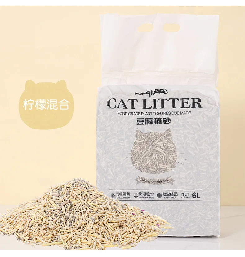 Original Tofu Cat Litter 6L Green Tea Mixed Plant Cat Litter Pet