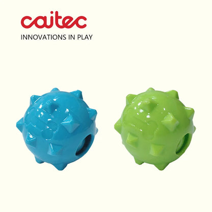 CAITEC Dog Toys Squeaking Ball Floatable Springy Squeaky Bite Resistant Double layer Soft Great for Tossing and Chasing
