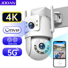 Jooan 4K 8MP 高清 Wifi PTZ 攝影機戶外 5G Wifi 雙鏡頭安全 IP 攝影機 5 倍變焦 AI 追蹤 ONVIF CCTV 監控攝影機