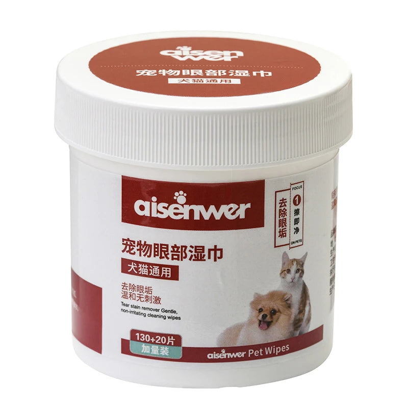 Pet Eye & Ear Cleaning Wipes for Dogs & Cats – Safe & Soft