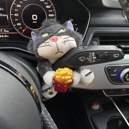 Cute Cat Plush Doll Creative Gift Car Windshield Wiper Decorations Home Decoration Accessories Home Desk Ornament