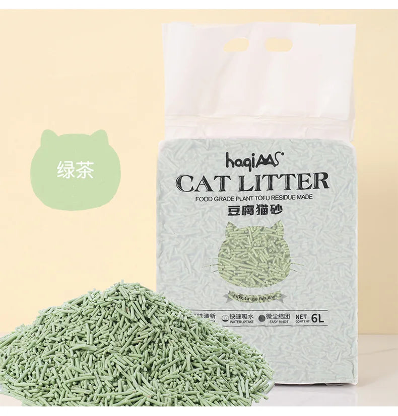 Original Tofu Cat Litter 6L Green Tea Mixed Plant Cat Litter Pet