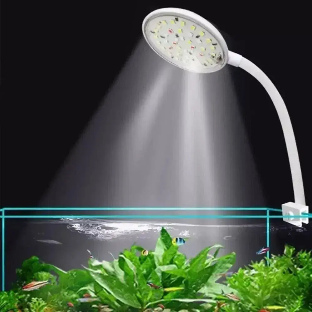 New Mini Fish Tank Clip Lamp 5/7W LED Adjustable Aquarium Plant Light Living Room 360-Degree Rotation Aquarium Light