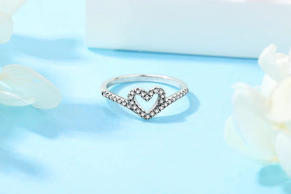 Original 925 Sterling Silver Rings For Women Crown Love Heart Sun Moon Engagement Wedding Rose Gold Pave CZ Ring Luxury Jewelry