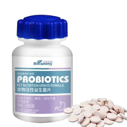 180 Tablets Pet Active Nutritional Probiotics Improve Diarrhea Digestion Gastrointestinal Health Products for Cats and Dogs