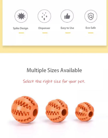 Dog Treat Toy Ball Dog Tooth Cleaning Toy Interactive Dog Toys Treat Dispensing Ball Dental Care Toy Cognitive Dog Toy Chew Toys