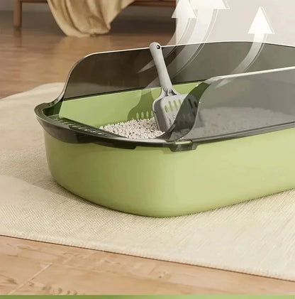 Open Cat Litter Box for Cats  Easy Cleaning Installation Cat Toilet Cleaning Cats Litter Pan with Litter Scoop Cat Supplies