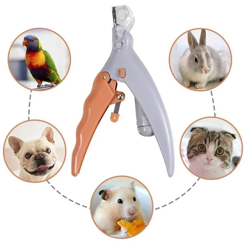 Pet Nail Clipper with LED Light Dog Cat Special Nail Clipper Multifunction Nail Trimmer Pet Cleaning Grooming Supplies