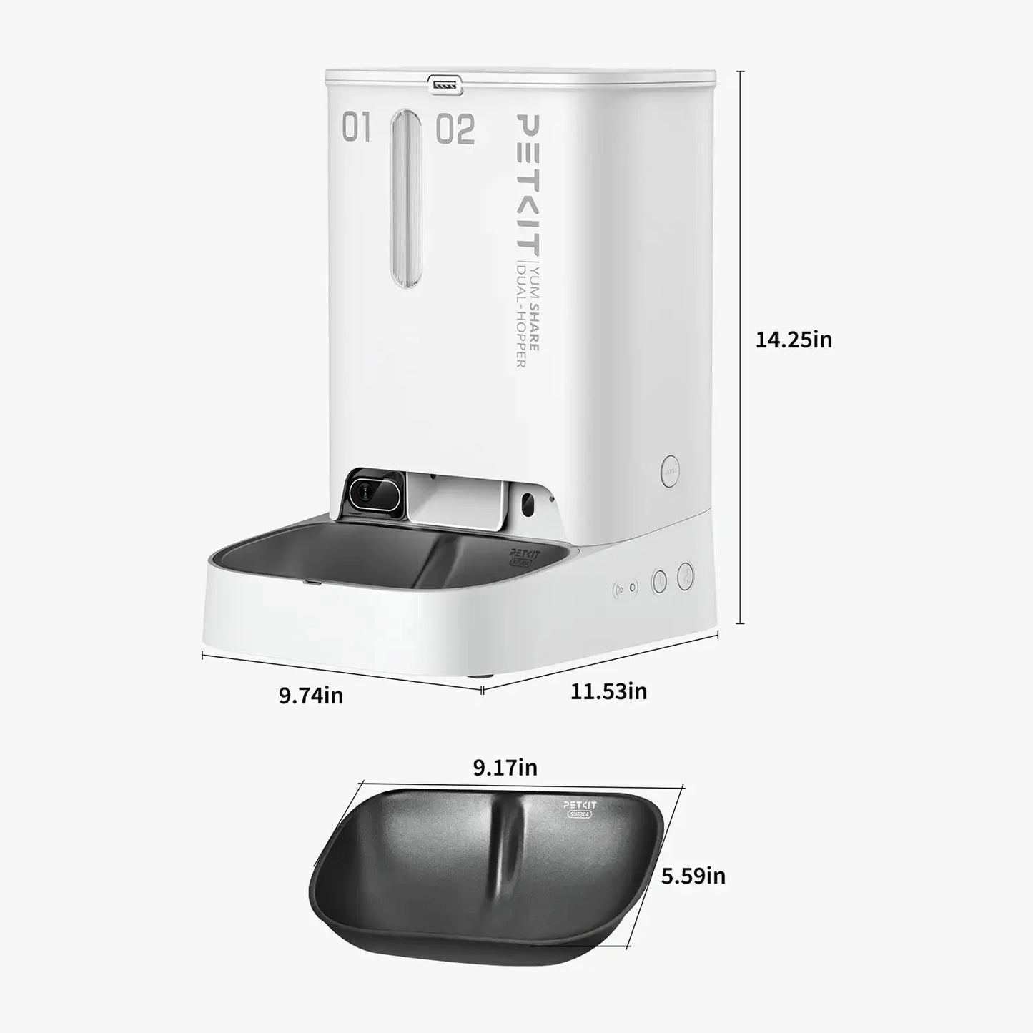 PETKIT  AI Smart Pet Feeder with HD Infrared Night Vision Camera Remote Interaction