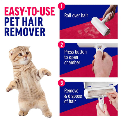 Pet Hair Remover With Washable Double-Sided Drum Adhesive Brush Suitable For Sofa Carpet Clothing And Bedding Hair Removal Tools