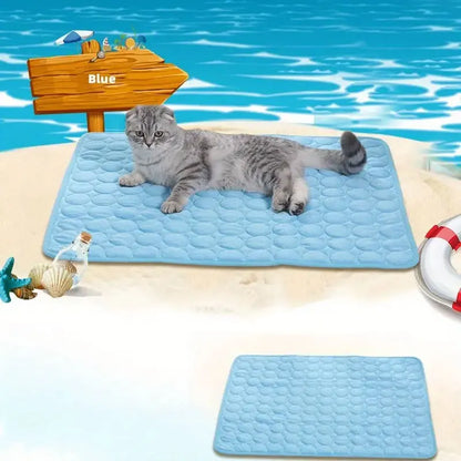 犬用セルフクールマット ペット猫用クールマット＆ペット用スリーピングパッド 夏用クールパッド ブランケット 洗える アイスシルク 通気性マット