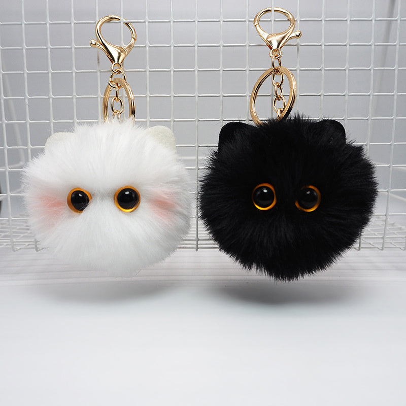 Cute Plush Cat Keychain Cartoon Doll Toy Pendant Keyring For Women Girls Bag Ornament Car Key Chain