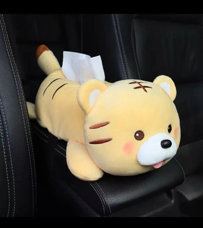 Monkey Tissue Holder for Car Plush Cute Car Tissue Holder High Quality Cartoon Dog Car Tissue Box Armrest Box