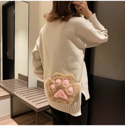 Japanese Style Kawaii Bag Women Cartoon Plush Shoulder Bag for Women 2022 New Crossbody Bag Small Phone&Purse Bag Bolsa Feminina