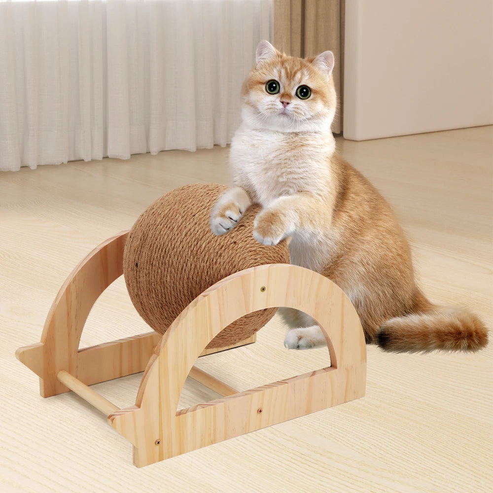 Cat Scratching Toy Ball Scrapers Kitten Sisal Rope Ball Board Grinding Paws Cat Scratcher Wear-Resistant Pet Supplies Clearance