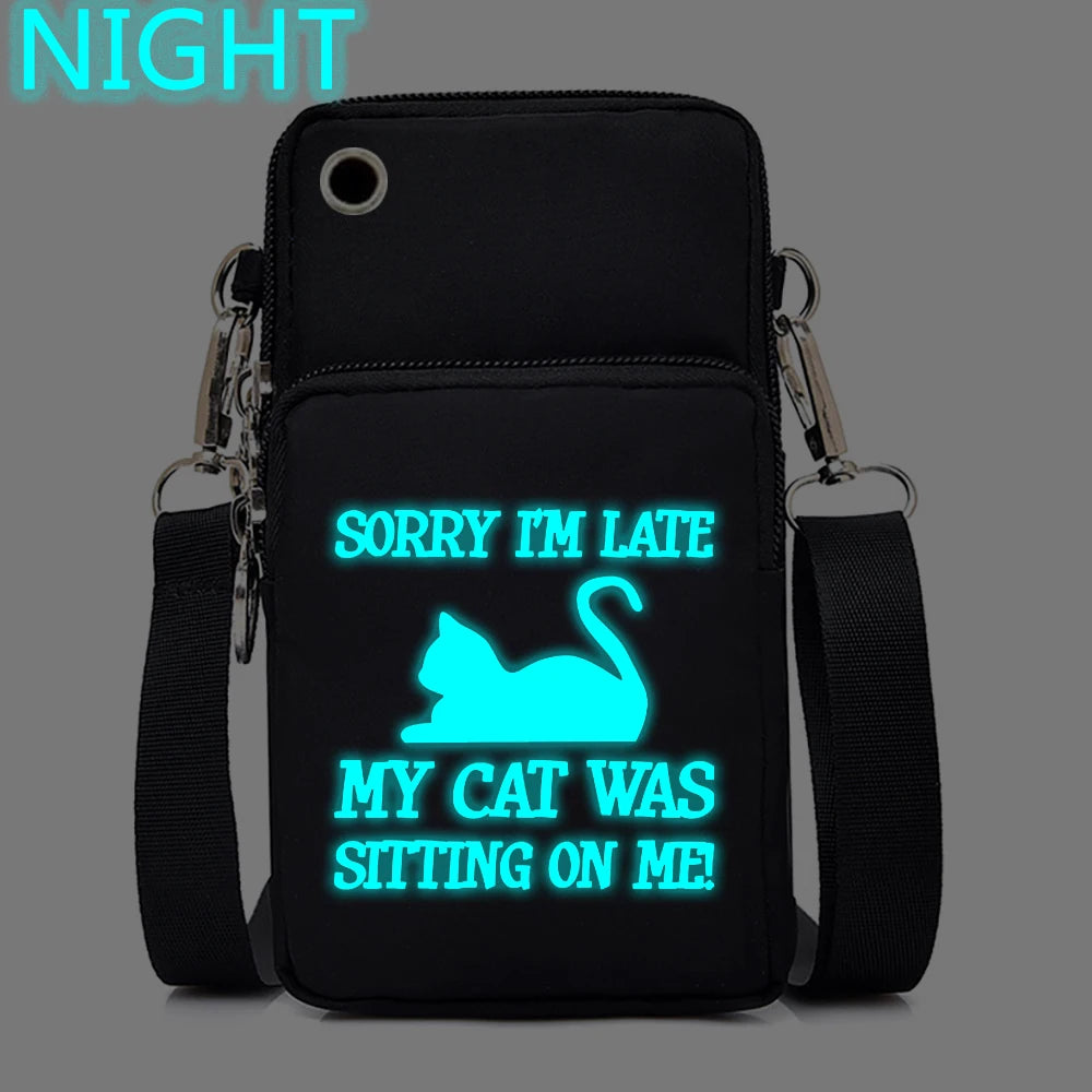 Women Luminous Messenger Bag Animal Lovers Hanging Neck Purse